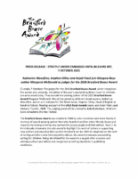 2026 Branford Boase Award Announcement of Judges