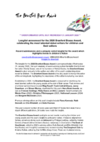 2026 Branford Boase Award Longlist Press Release