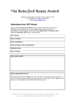 Branford Boase Award Submission Form 2027